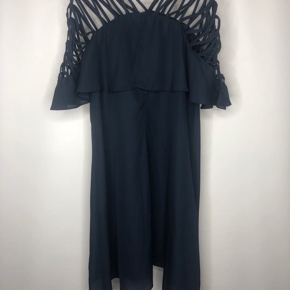 Navy Flutter Dress - Picture 5 of 8